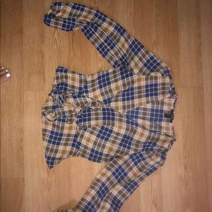 Forever 21 Tie Up Plaid Blouse